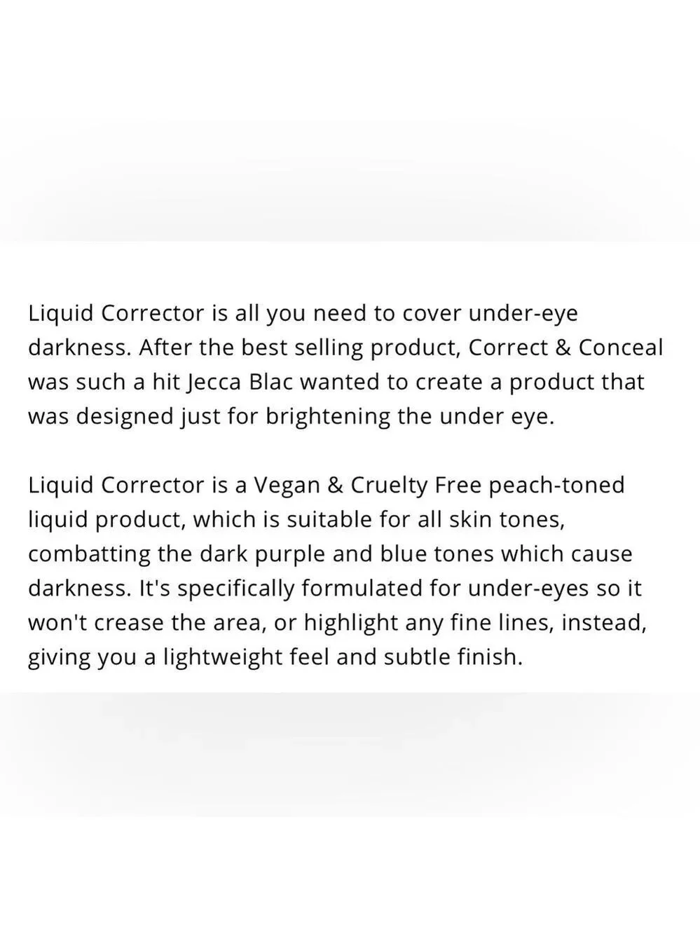 jecca blac Liquid Corrector 2.0